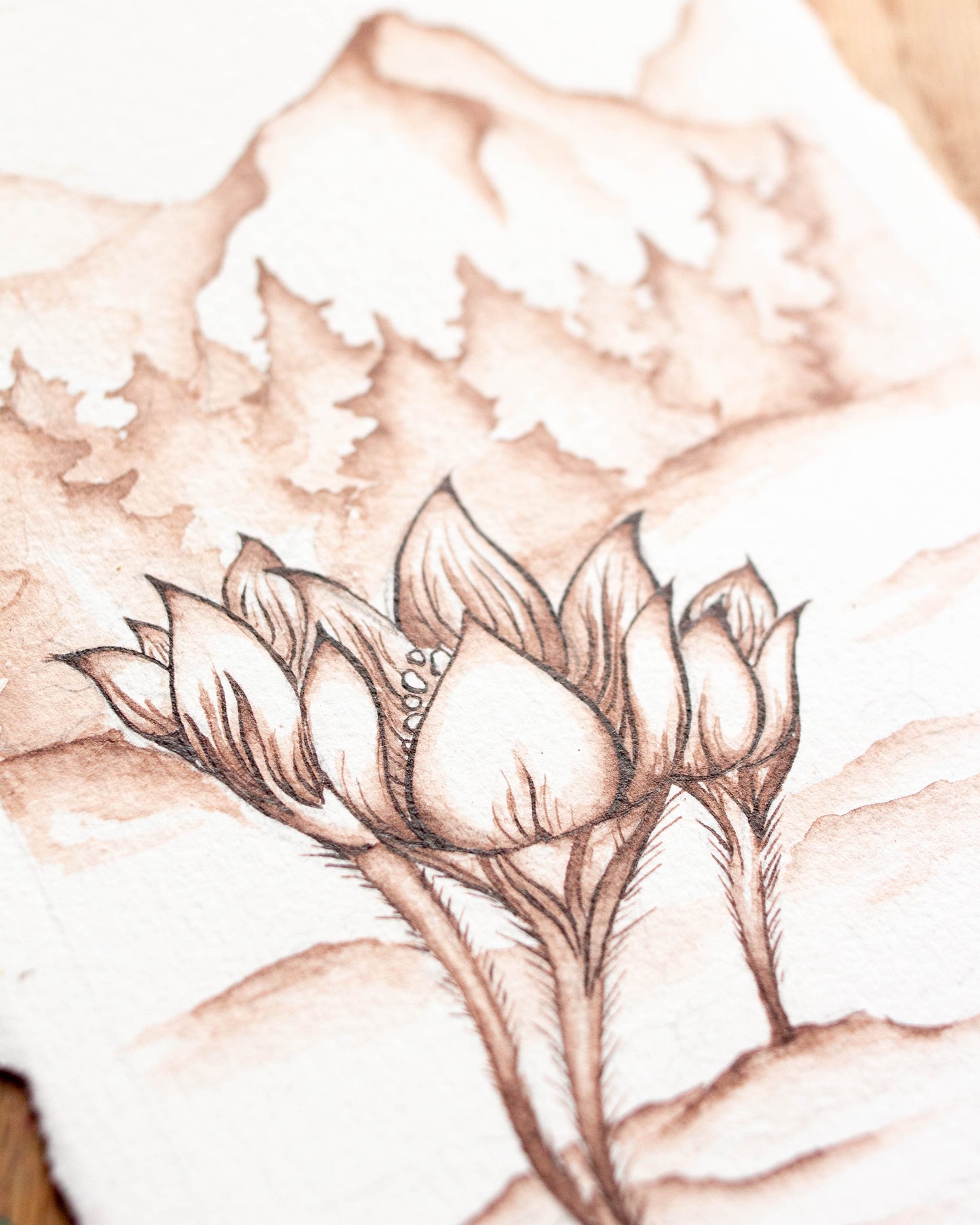 First Flowers of Spring Original Illustration