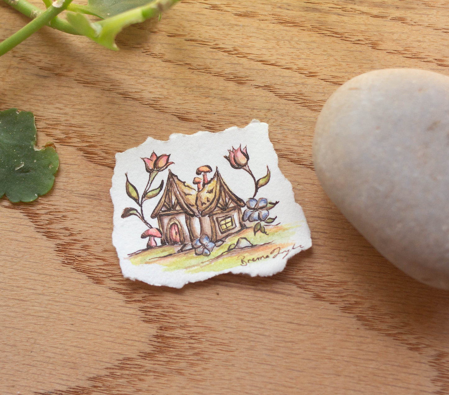 "Tiny Garden Cottage" Tiny Original Illustration