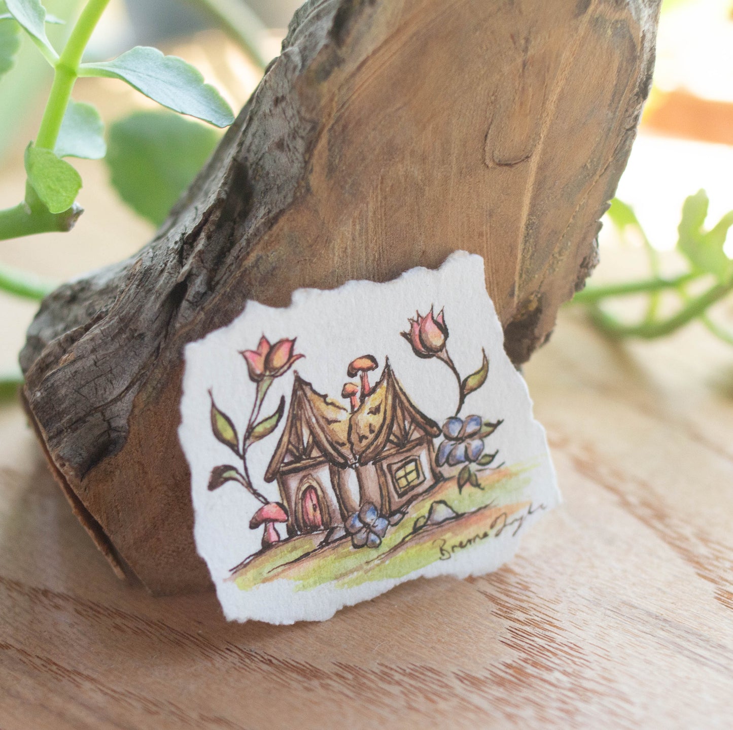 "Tiny Garden Cottage" Tiny Original Illustration