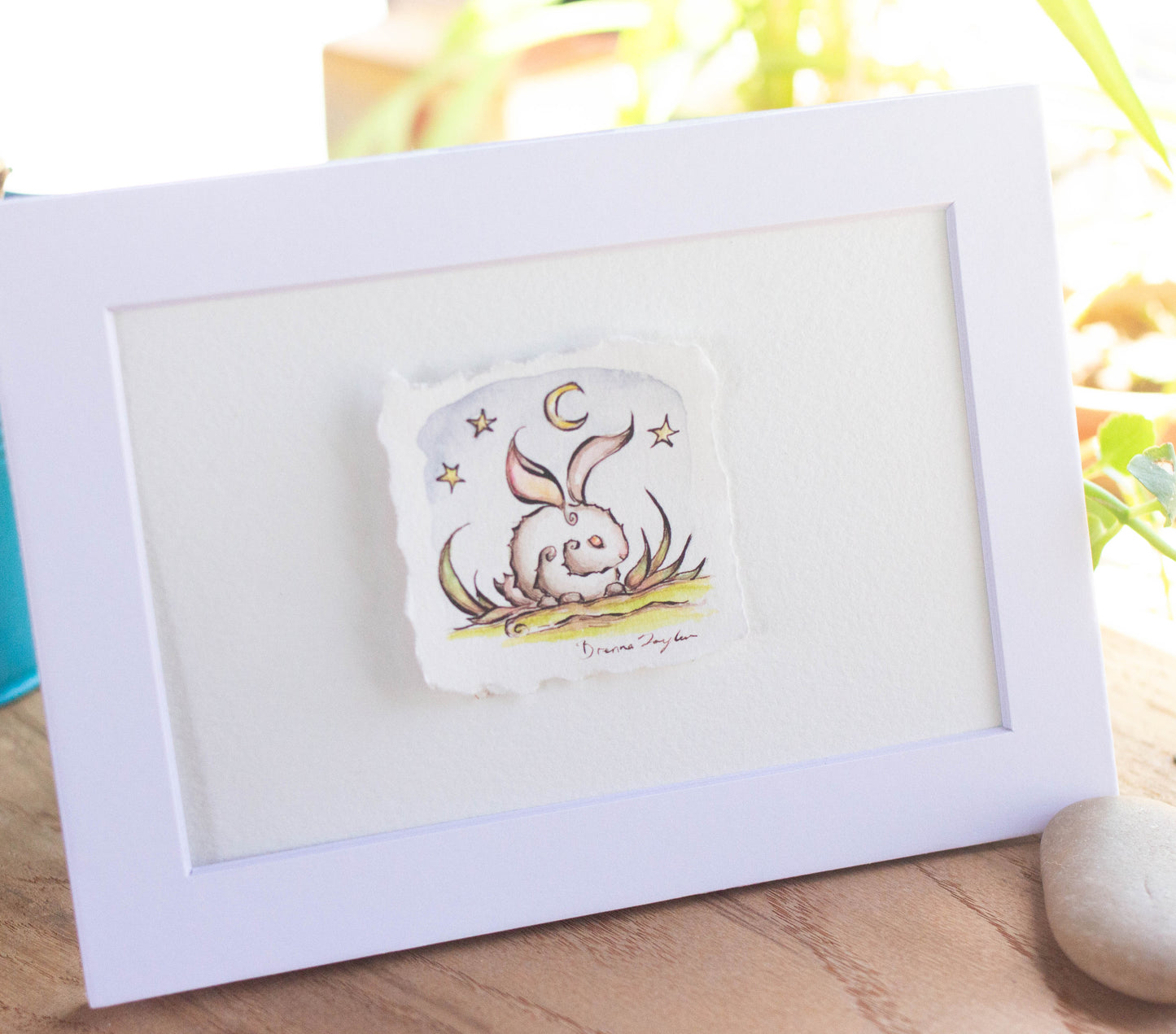 "Lunar Hare" Tiny Original Illustration