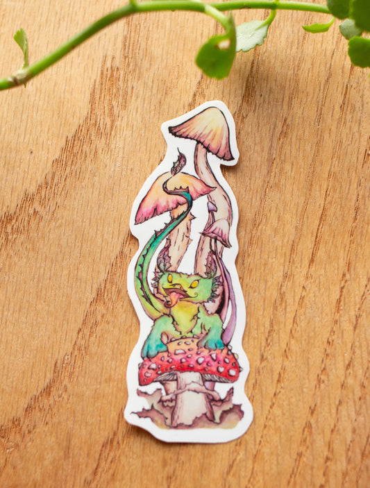 Leaf Dragon Vinyl Sticker