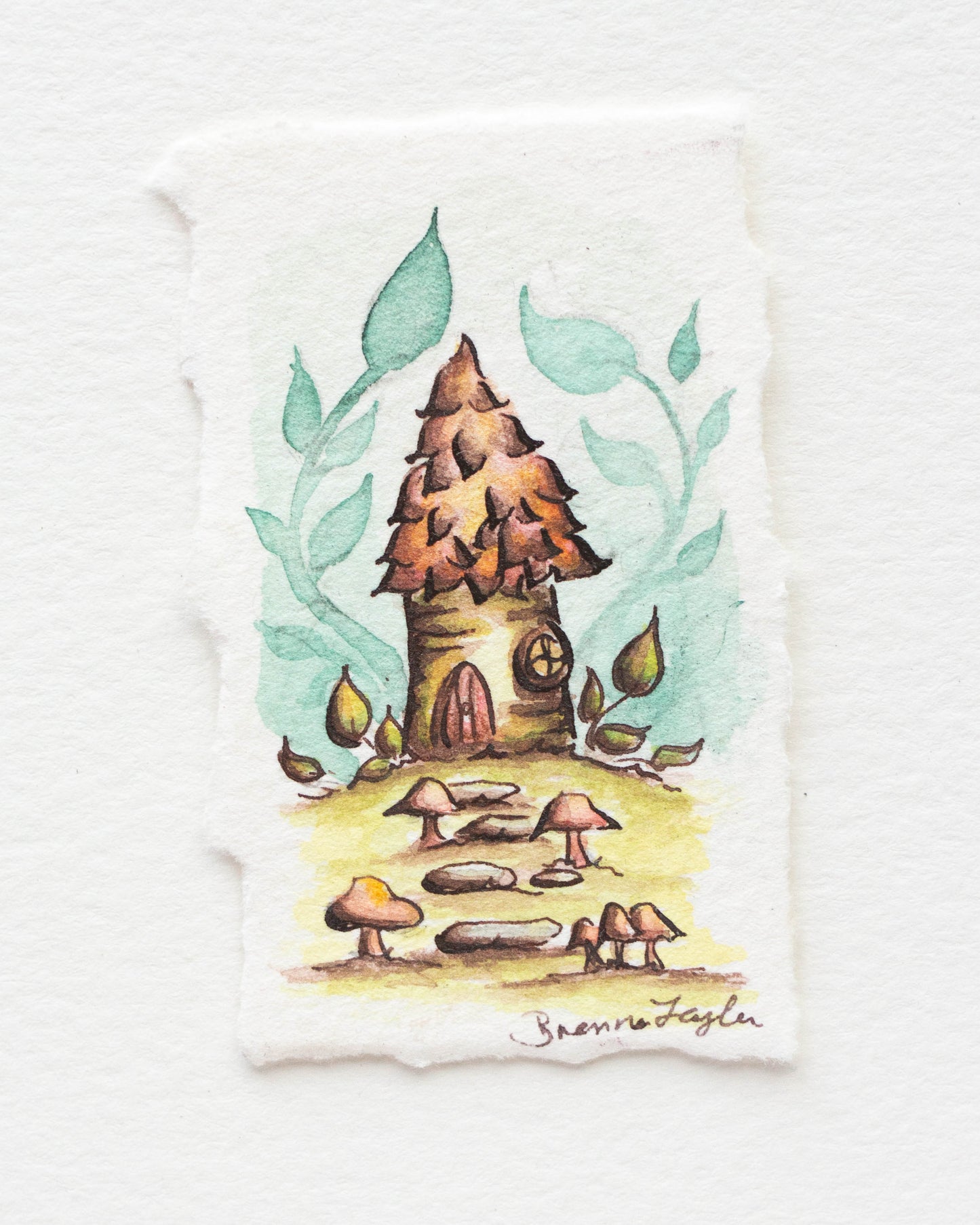 "Tiny Birch Abode" Original Illustration