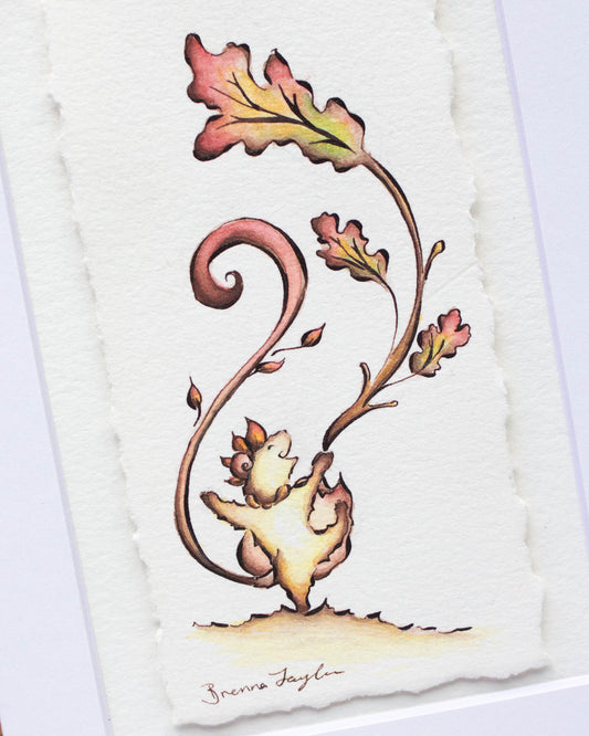 "Happy Leaf Dance" Original Illustration