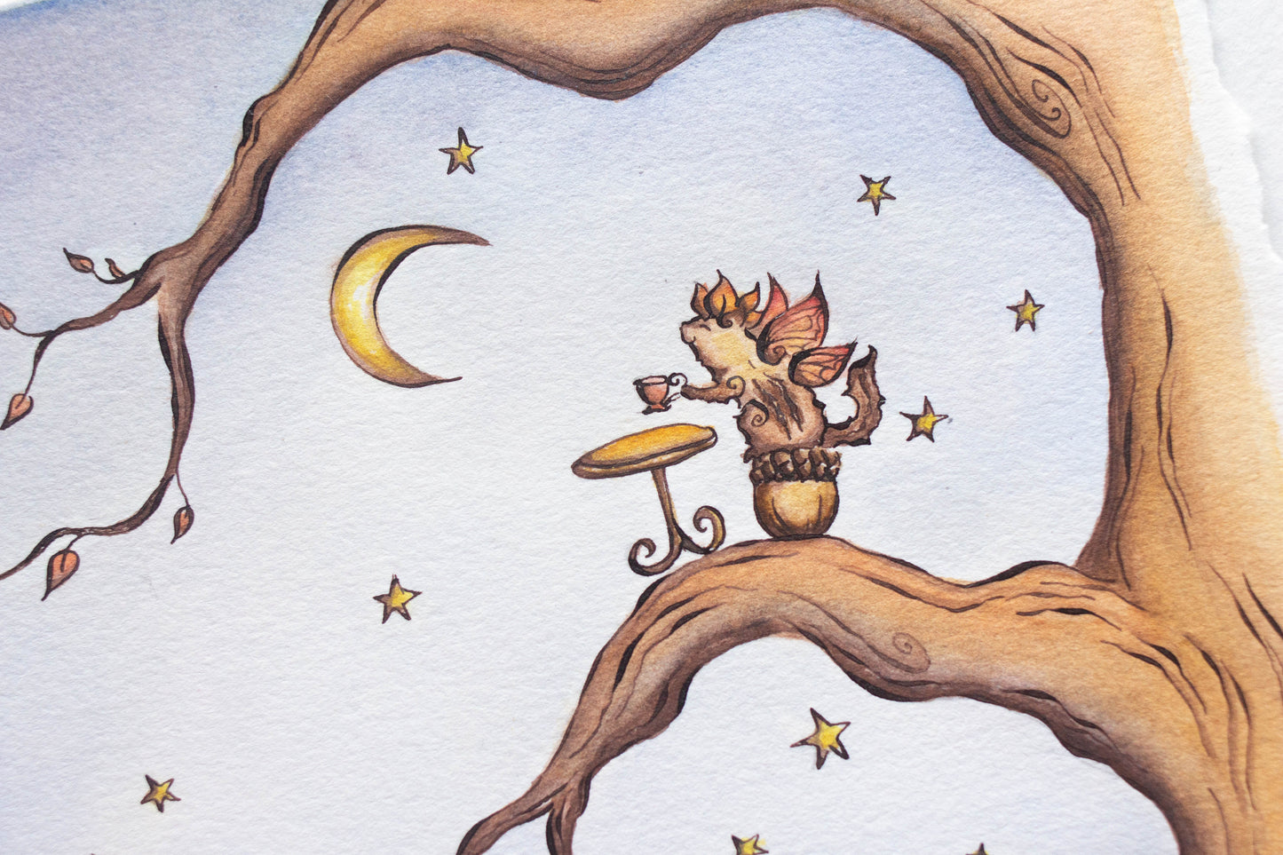 "Tea with the Moon" Original Illustration
