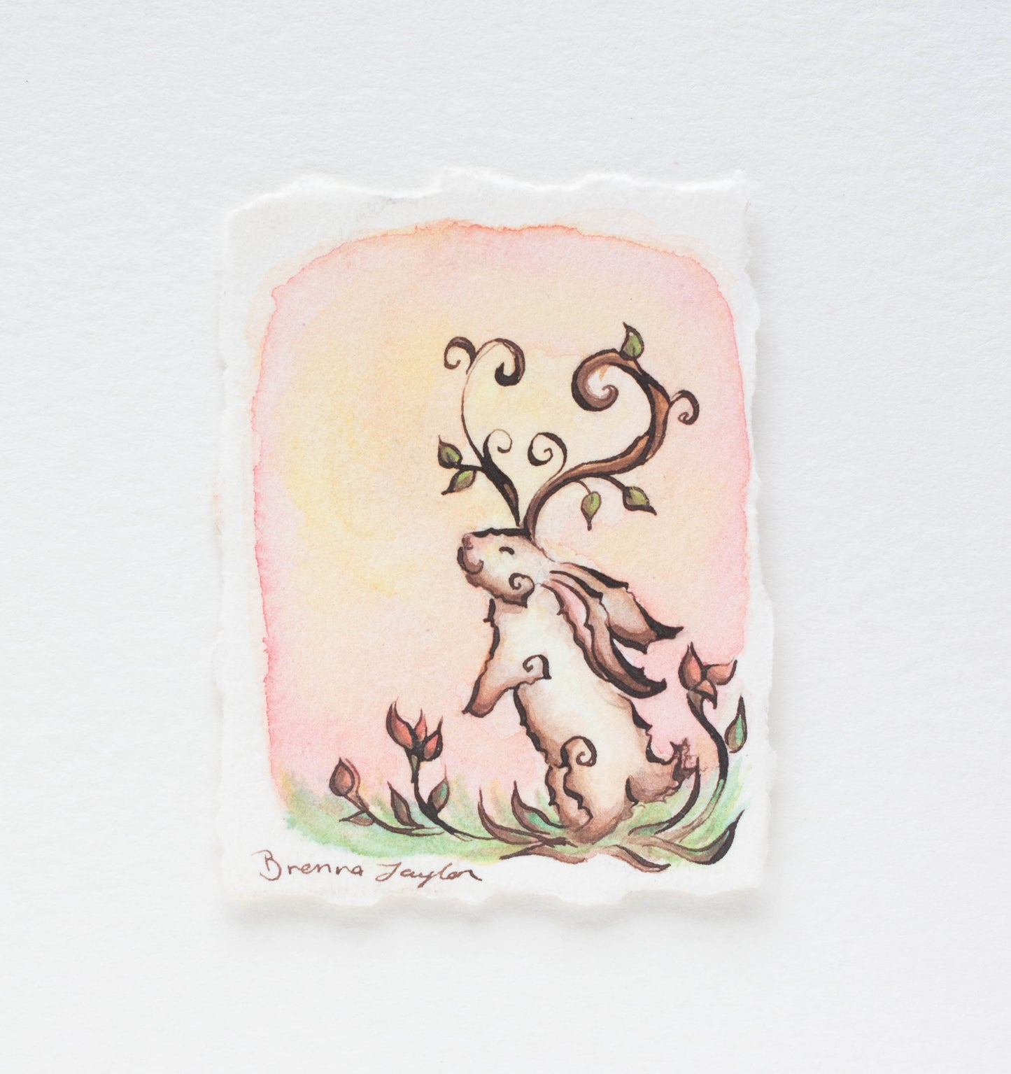 "Spring Morning" Original Illustration *with a tint changing pigment, please read description*
