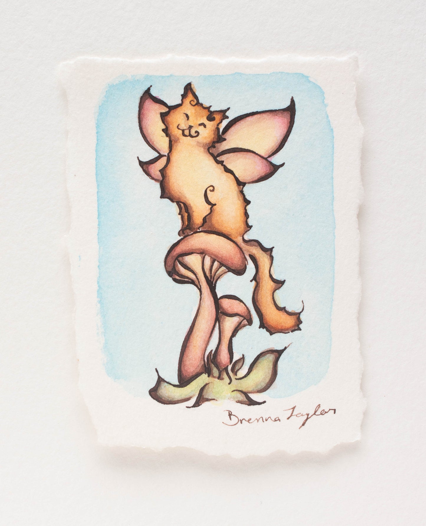 "Happy Seat" Original Illustration *with a tint changing pigment, please read description*