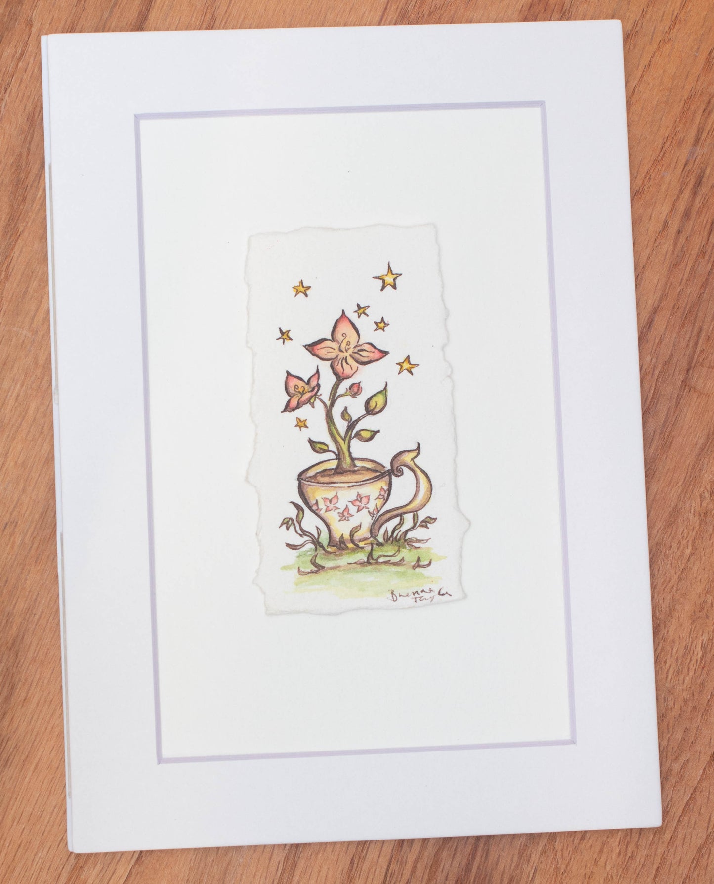 "Sparkle" Original Illustration *with a tint changing pigment, please read description*
