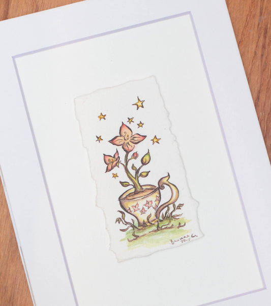 "Sparkle" Original Illustration *with a tint changing pigment, please read description*