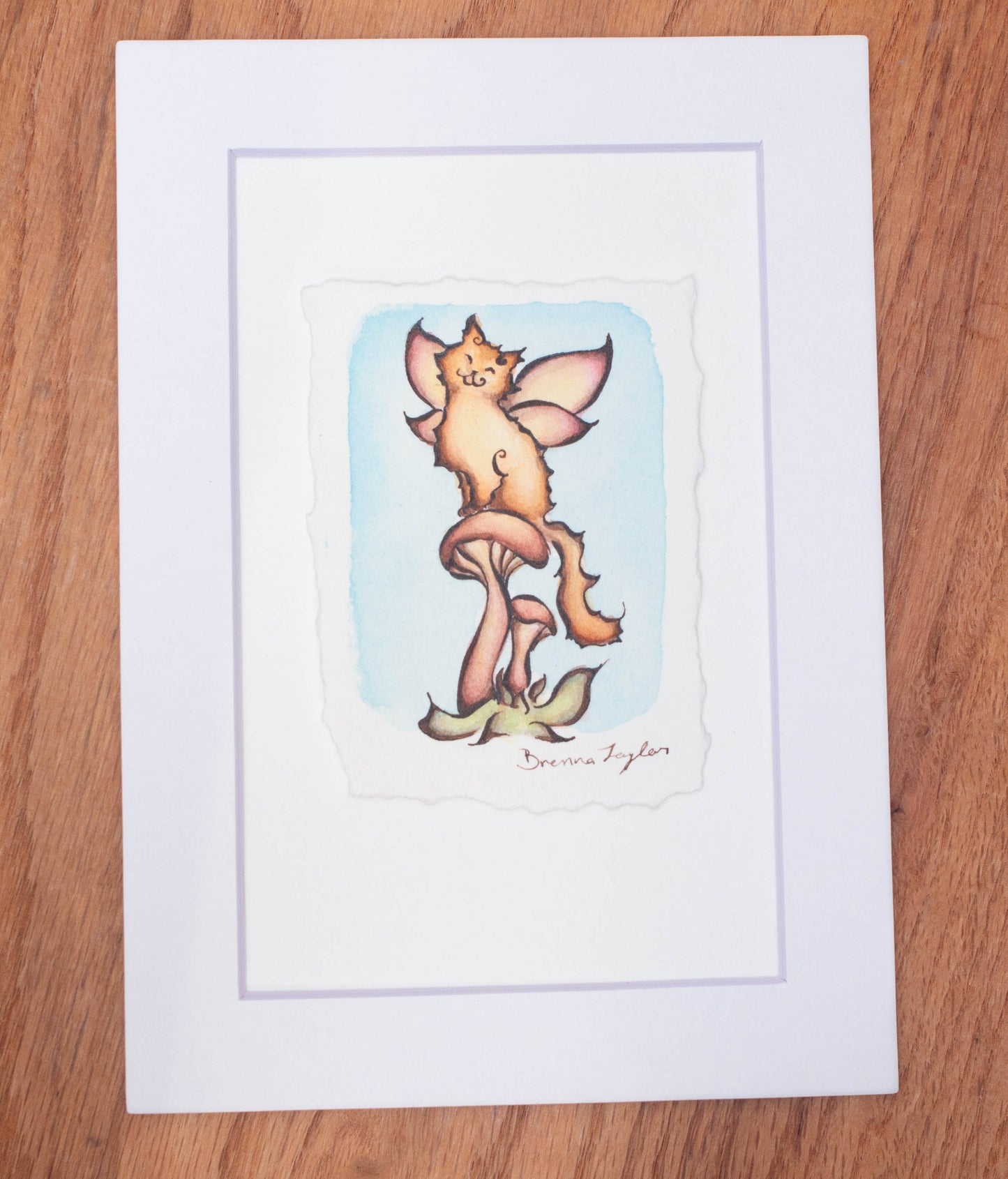 "Happy Seat" Original Illustration *with a tint changing pigment, please read description*