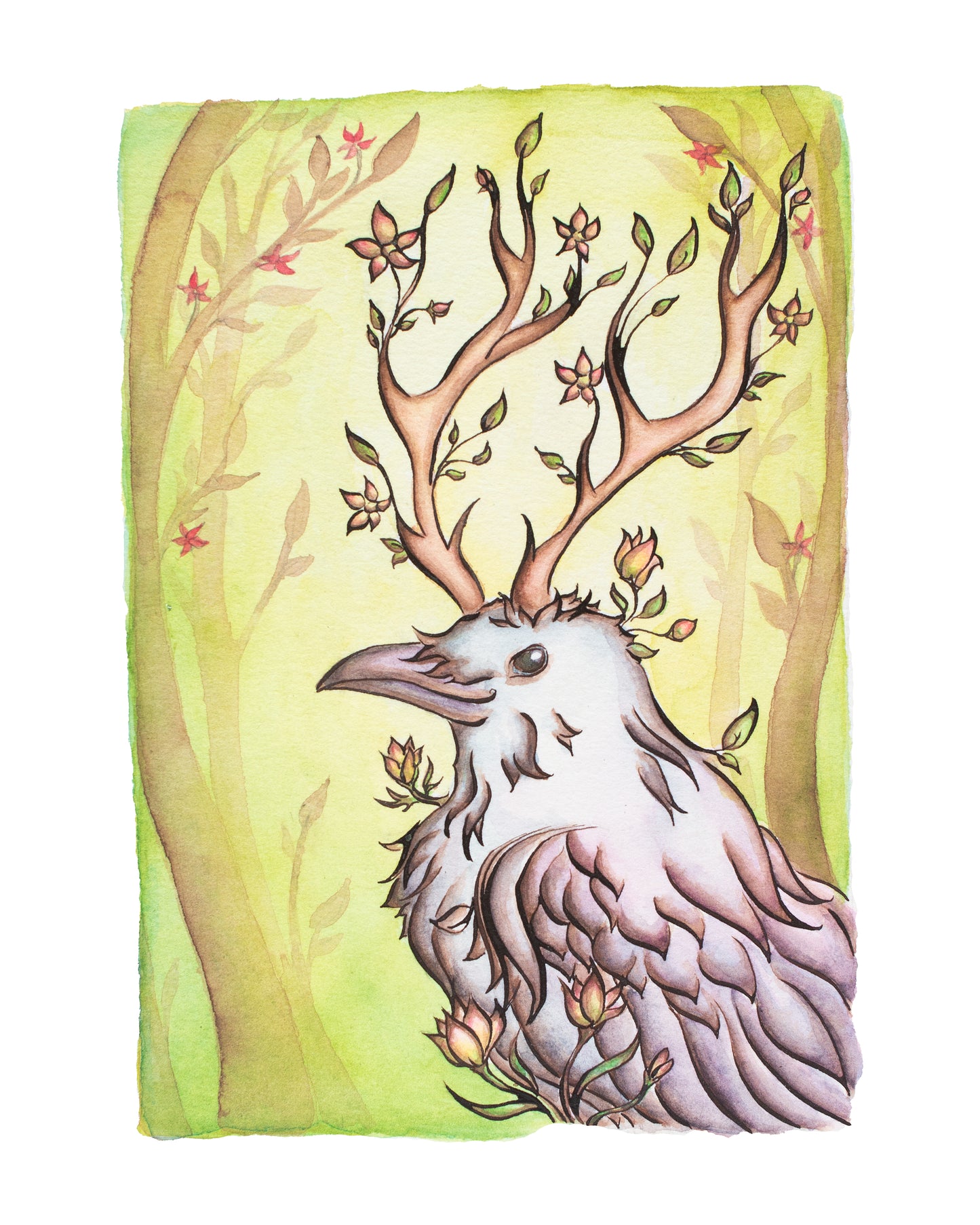 Spring Raven Signed Archival Giclee Print