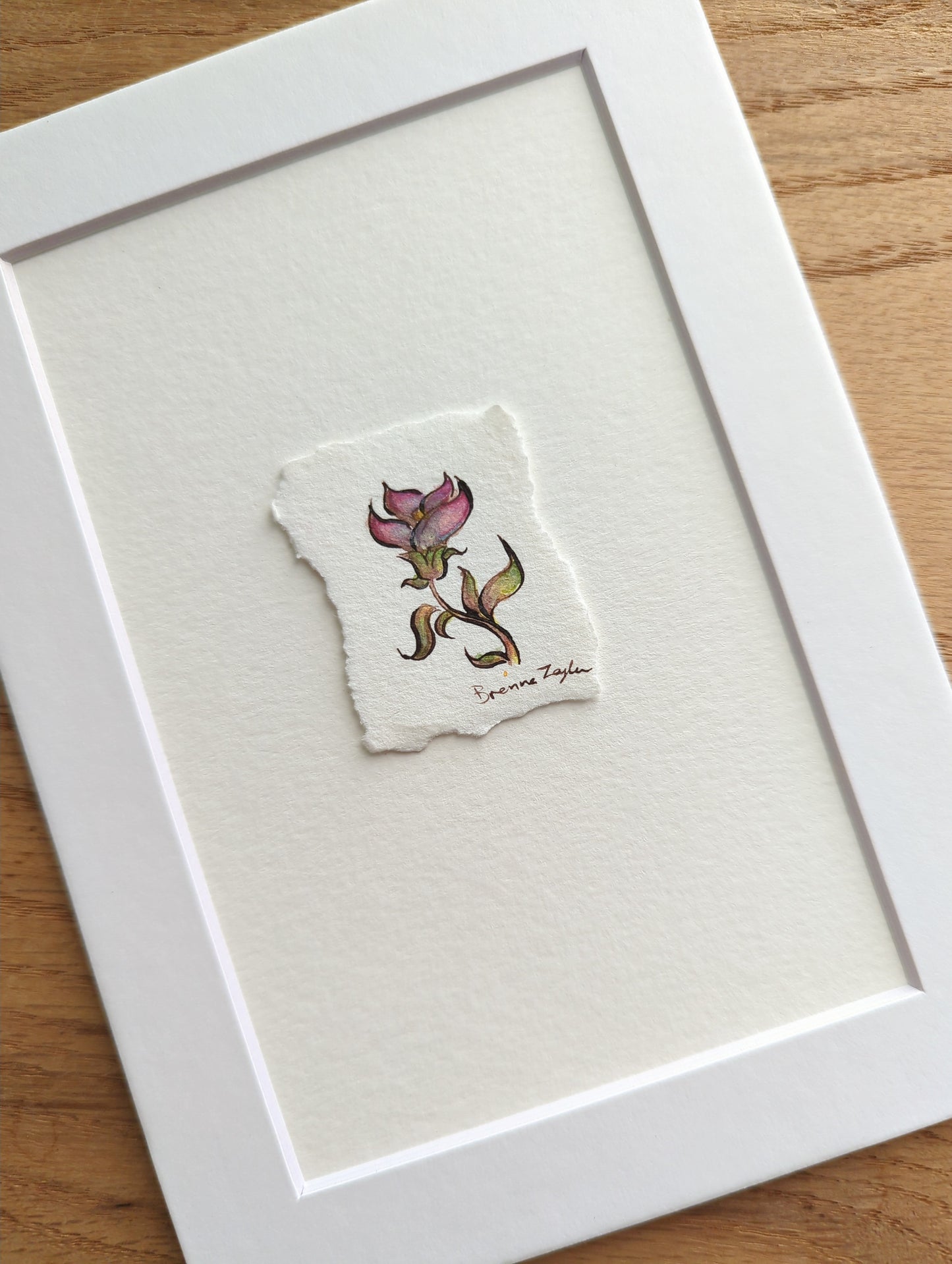 "Purple Petals" Tiny Original Illustration