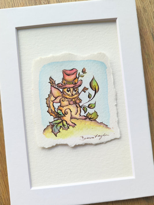 " The Key to the Butler's Pantry" Tiny Original Illustration