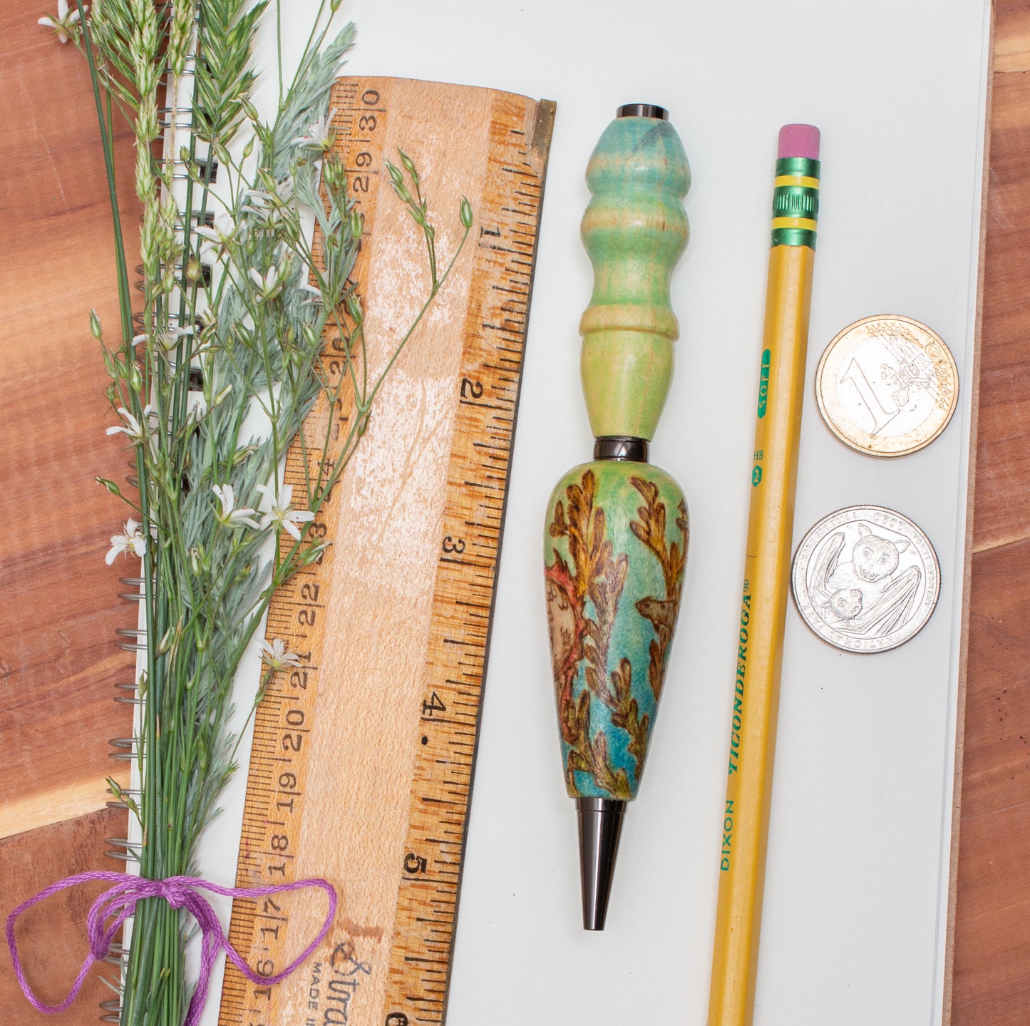 Hippocampus Sea Horse, Sea Unicorn, Ballpoint Pen or Mechanical Pencil, Ergonomic Grip for More Comfortable Writing, Fairytale Pen, Handmade Pen, Arthritis Pencil