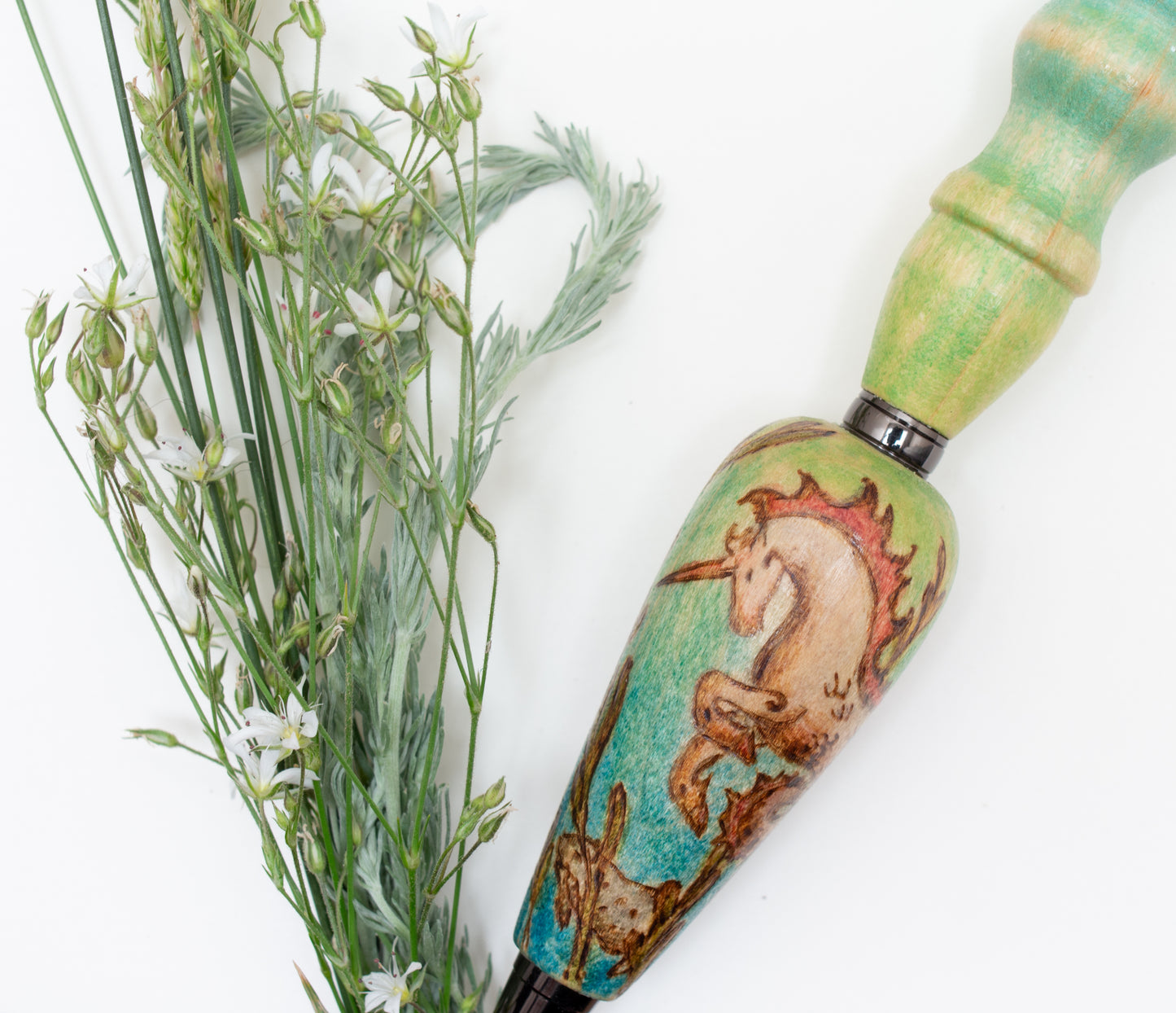 Hippocampus Sea Horse, Sea Unicorn, Ballpoint Pen or Mechanical Pencil, Ergonomic Grip for More Comfortable Writing, Fairytale Pen, Handmade Pen, Arthritis Pencil