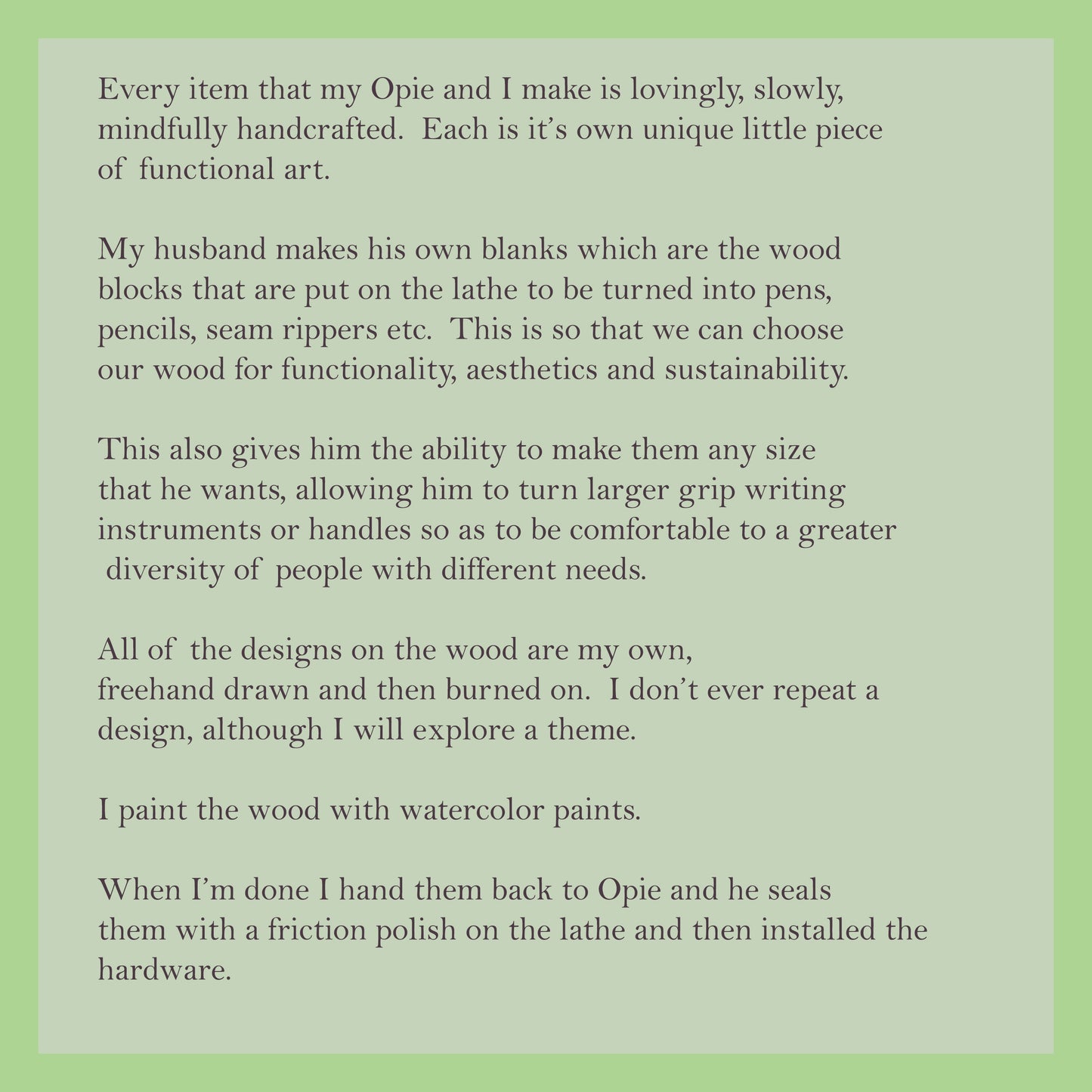 Large Grip Painted Pen or Mechanical Pencil, Ergonomic Grip for More Comfortable Writing, Fancy Pen, Handmade Wood Pen