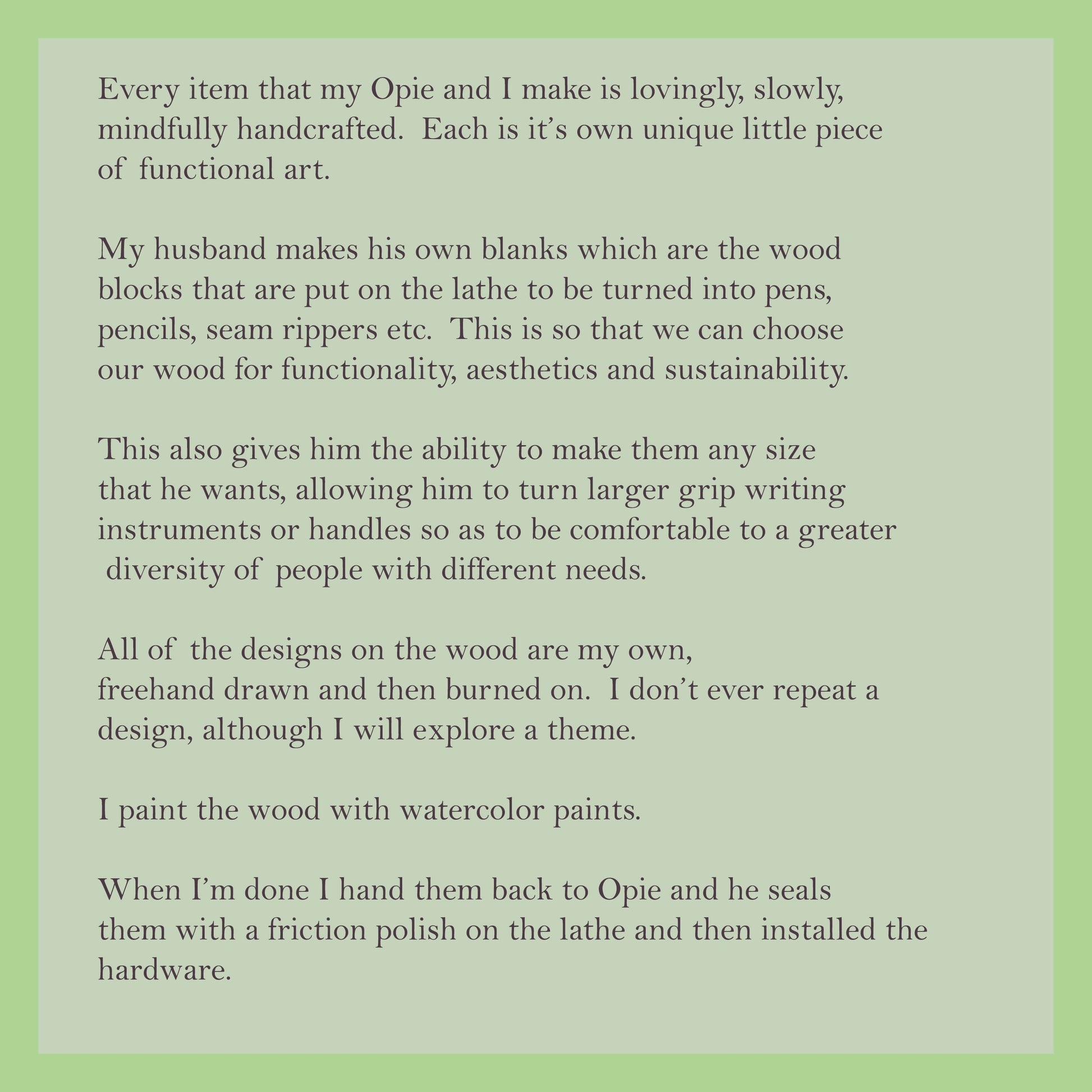 Large Grip Painted Wood Pen or Mechanical Pencil, Ergonomic Grip for More Comfortable Writing, Fancy Pen, Handmade Pen, Arthritis Pencil