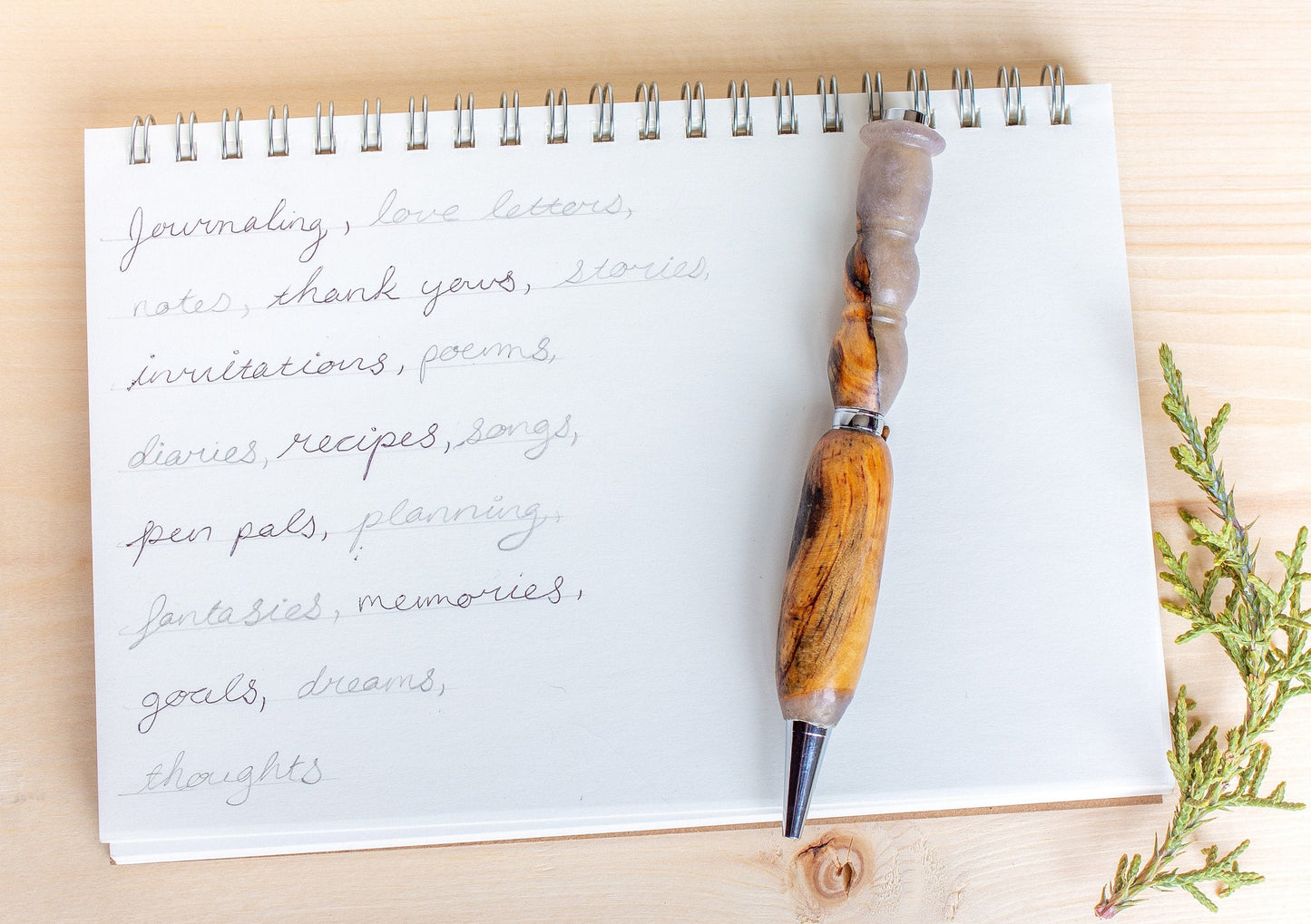 Resin and Wood Ballpoint Pen or Mechanical Pencil, Luxury Pen, Fancy Pen, Unique Gift for Men, Hand Turned Pen, Handmade Pen, Refillable