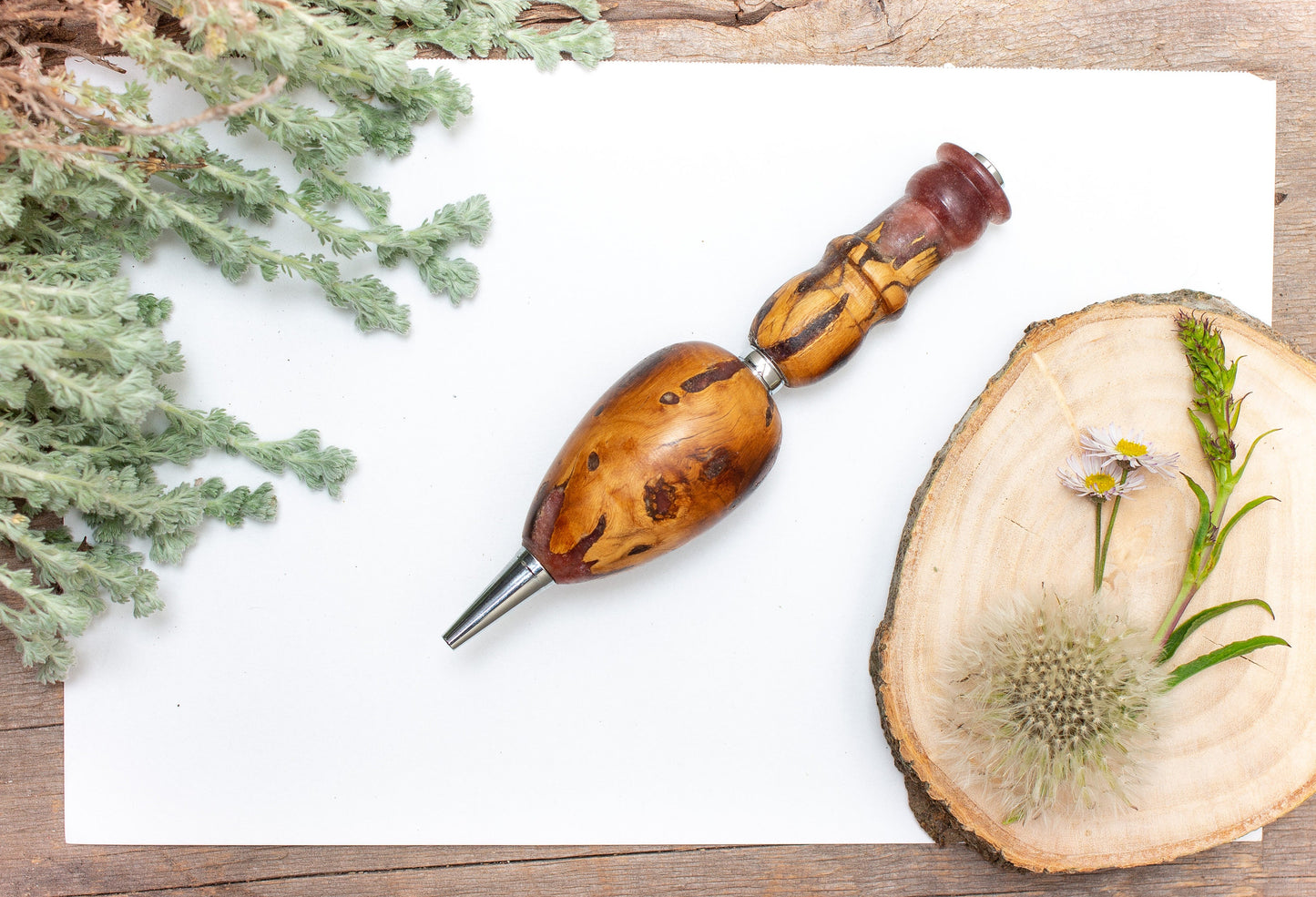 Large Grip Epoxy Resin Wood Pen or Mechanical Pencil, Ergonomic Grip for More Comfortable Writing, Fancy Handmade Pen, Arthritis Pencil