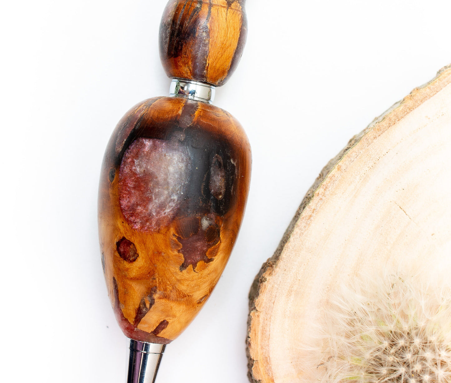 Large Grip Epoxy Resin Wood Pen or Mechanical Pencil, Ergonomic Grip for More Comfortable Writing, Fancy Handmade Pen, Arthritis Pencil