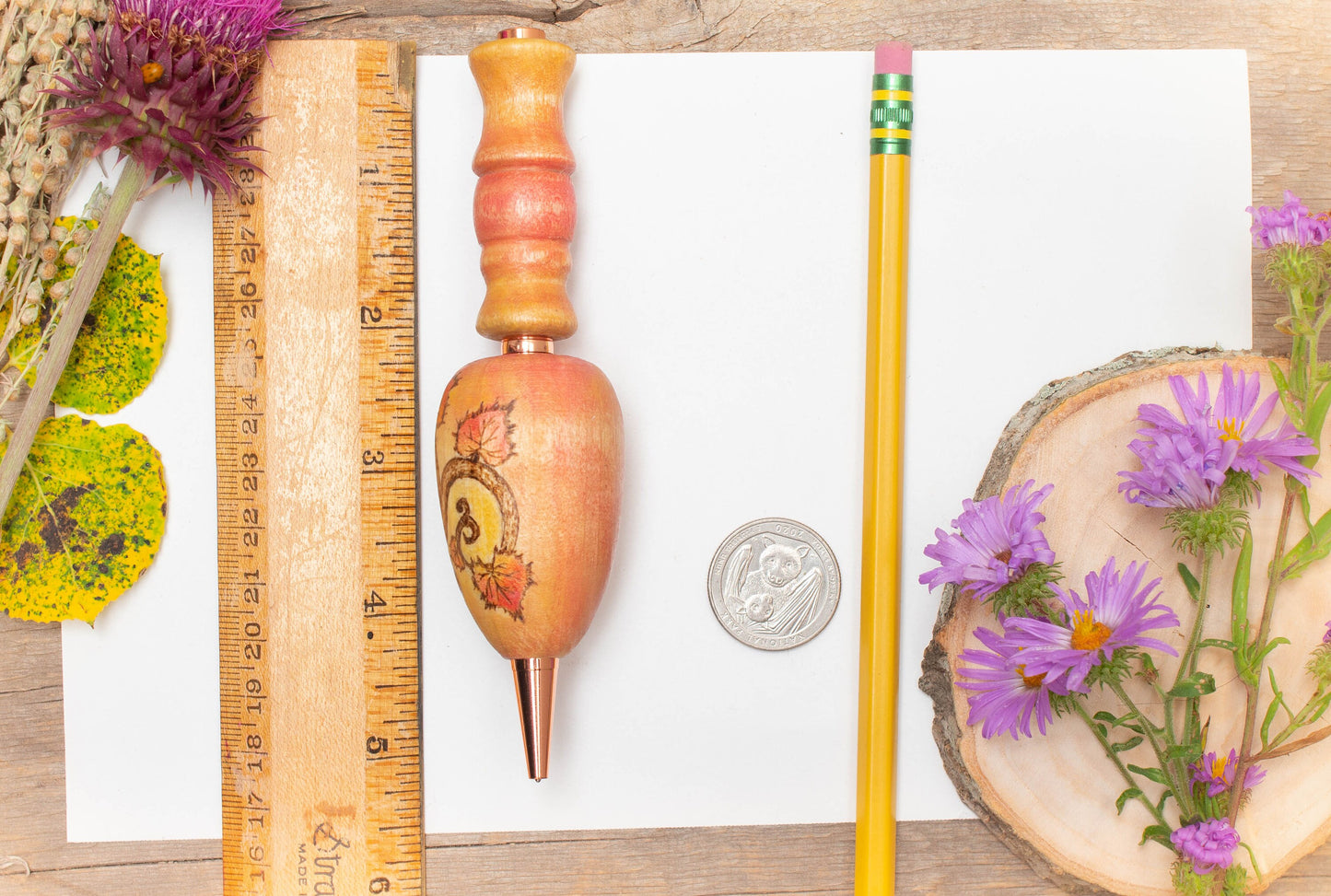 Large Grip Grape Vine Wood Pen or Mechanical Pencil, Ergonomic Grip for More Comfortable Writing, Fancy Pen, Handmade Pen, Arthritis Pencil