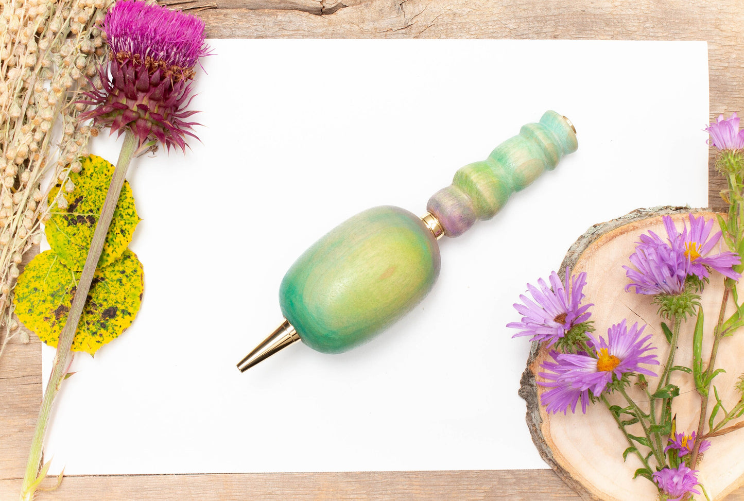 Large Grip Painted Pen or Mechanical Pencil, Ergonomic Grip for More Comfortable Writing, Fancy Pen, Handmade Wood Pen