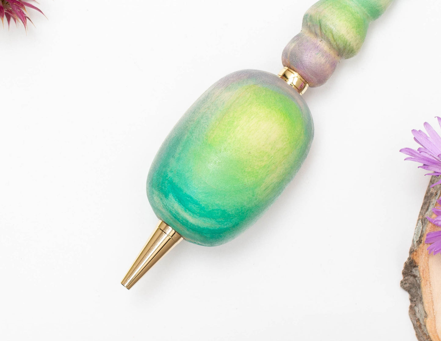 Large Grip Painted Pen or Mechanical Pencil, Ergonomic Grip for More Comfortable Writing, Fancy Pen, Handmade Wood Pen