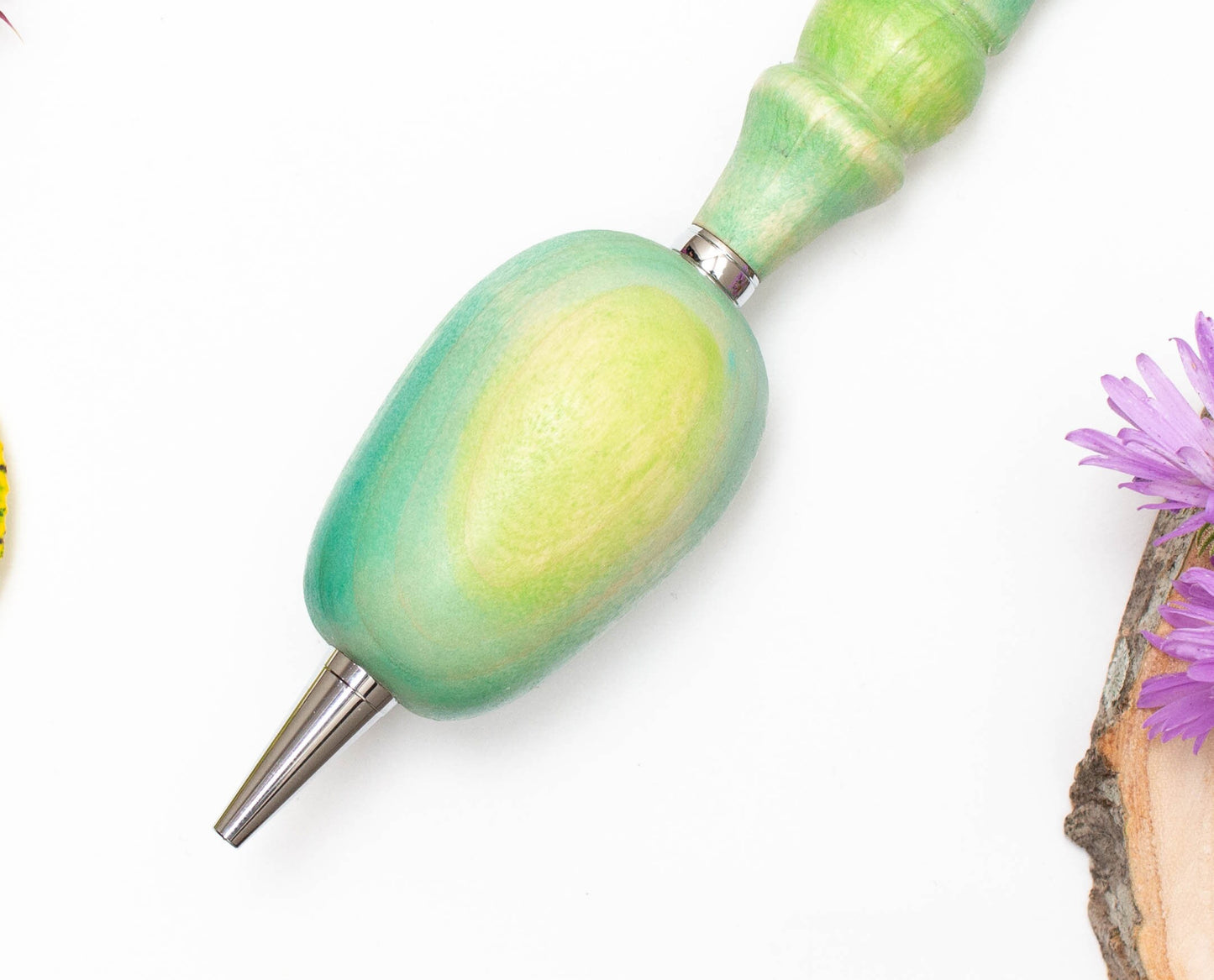 Large Grip Painted Pen or Mechanical Pencil, Ergonomic Grip for More Comfortable Writing, Fancy Pen, Handmade Wood Pen,