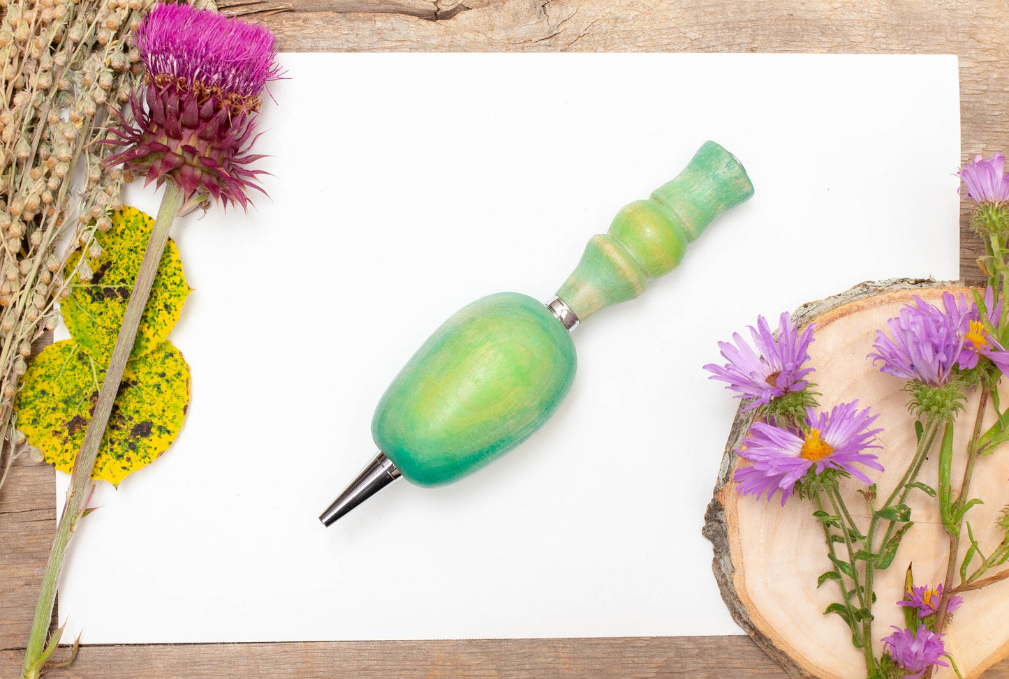 Large Grip Painted Pen or Mechanical Pencil, Ergonomic Grip for More Comfortable Writing, Fancy Pen, Handmade Wood Pen,