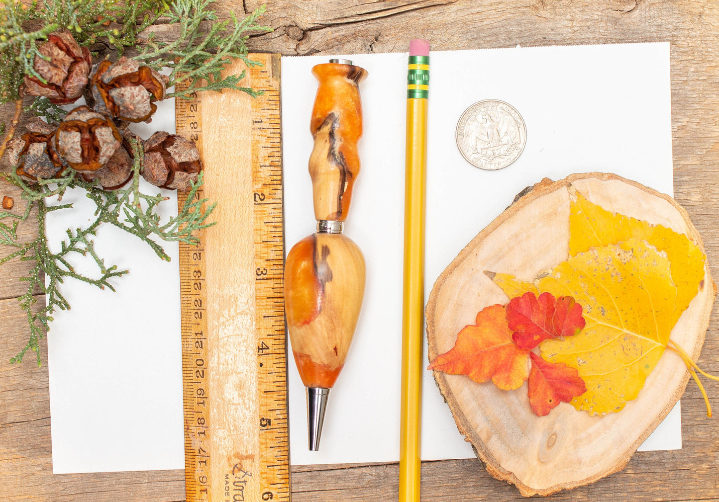 Large Grip Epoxy Resin Wood Pen or Mechanical Pencil, Ergonomic Grip for More Comfortable Writing, Fancy Handmade Pen, Arthritis Pencil