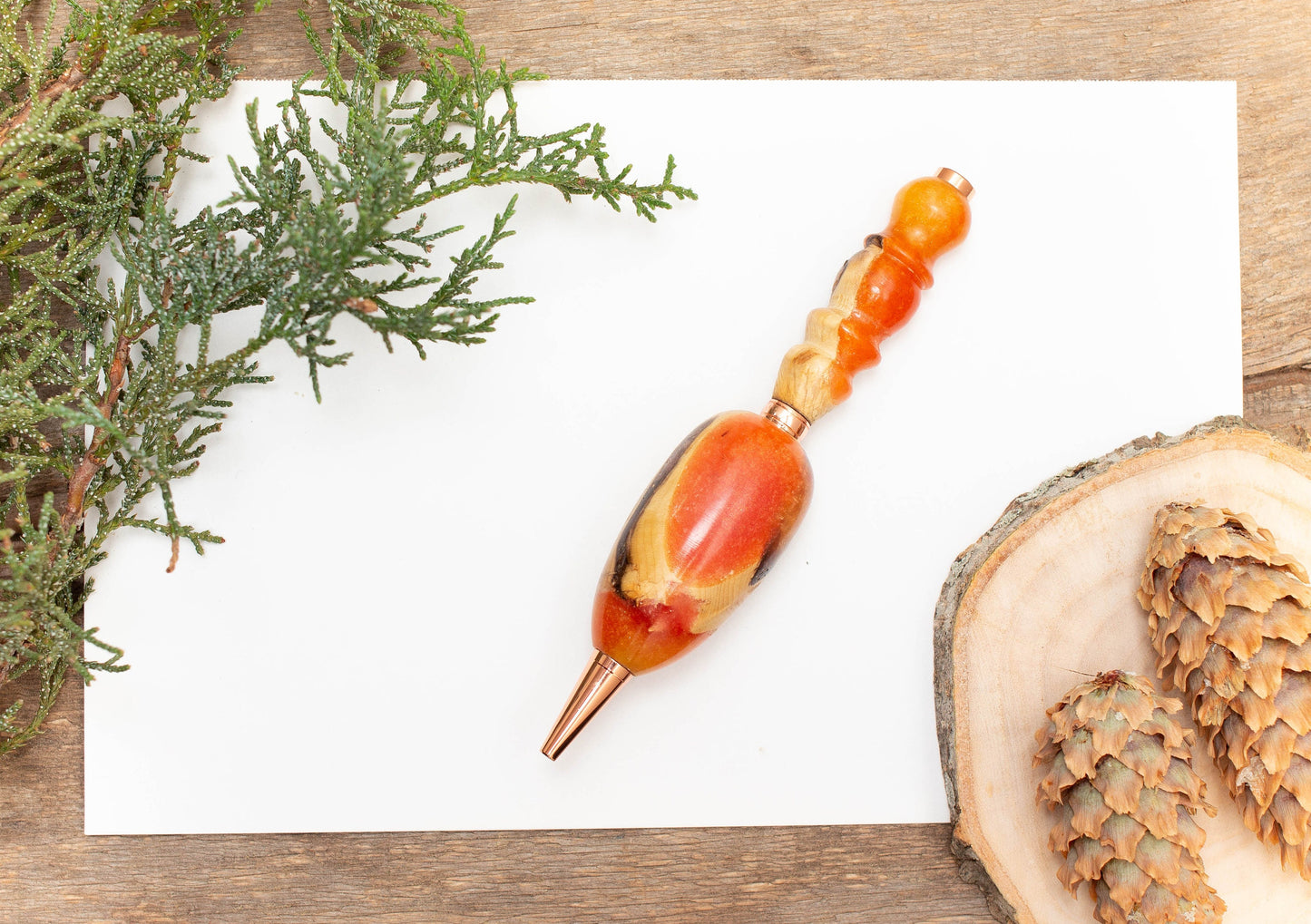 Large Grip Epoxy Resin and Wood Pen or Mechanical Pencil, Ergonomic Grip for More Comfortable Writing, Fancy Handmade Pen, Arthritis Pencil