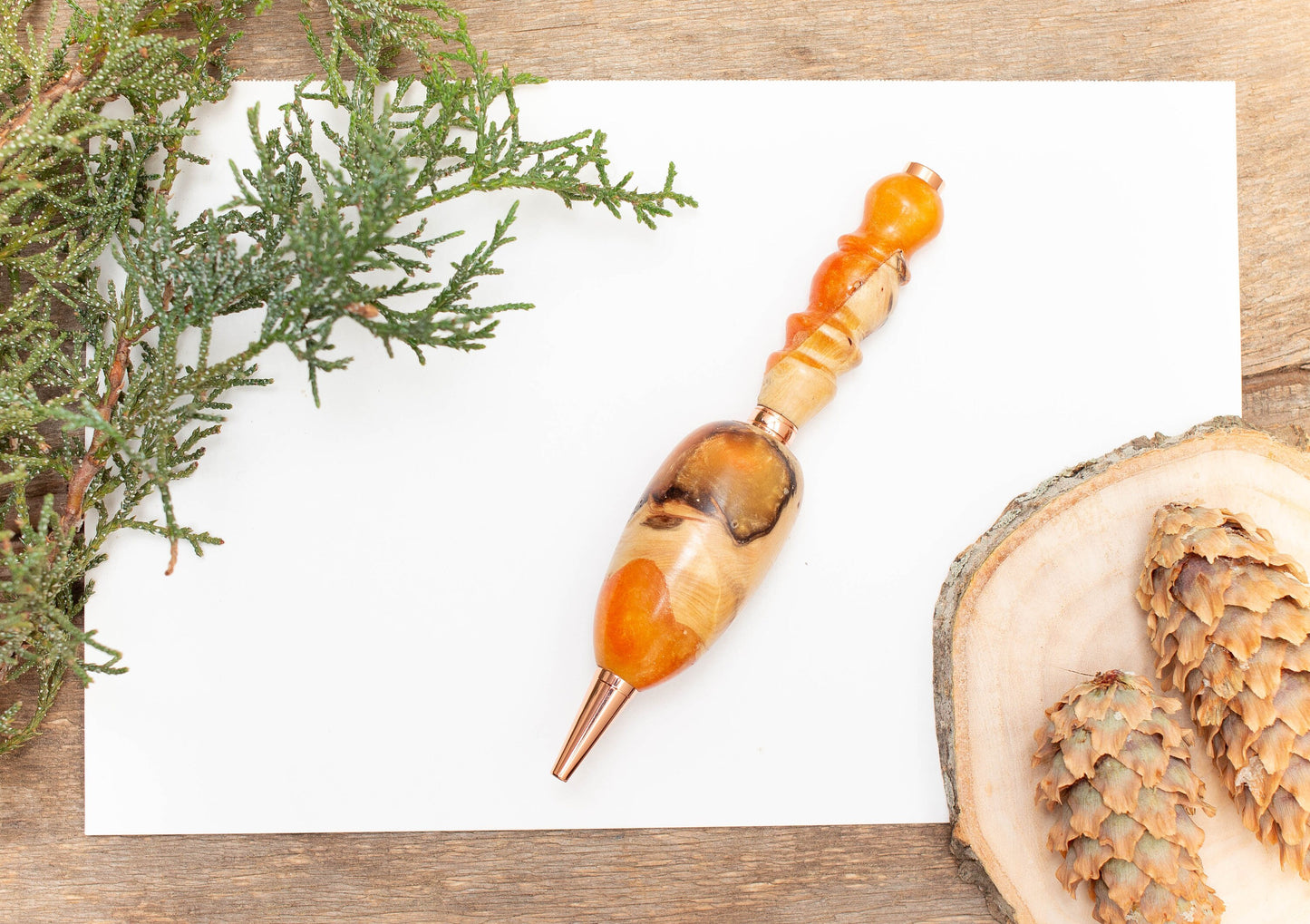 Large Grip Epoxy Resin and Wood Pen or Mechanical Pencil, Ergonomic Grip for More Comfortable Writing, Fancy Handmade Pen, Arthritis Pencil