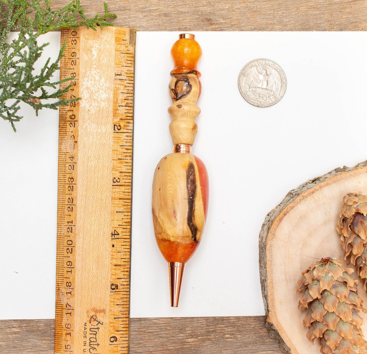 Large Grip Epoxy Resin and Wood Pen or Mechanical Pencil, Ergonomic Grip for More Comfortable Writing, Fancy Handmade Pen, Arthritis Pencil